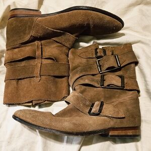 Free People Tan Leather Detail